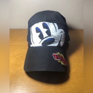 Disney Parks Athletic Mickey Mouse Oh Boy Comic Style Black Baseball Hat Cap